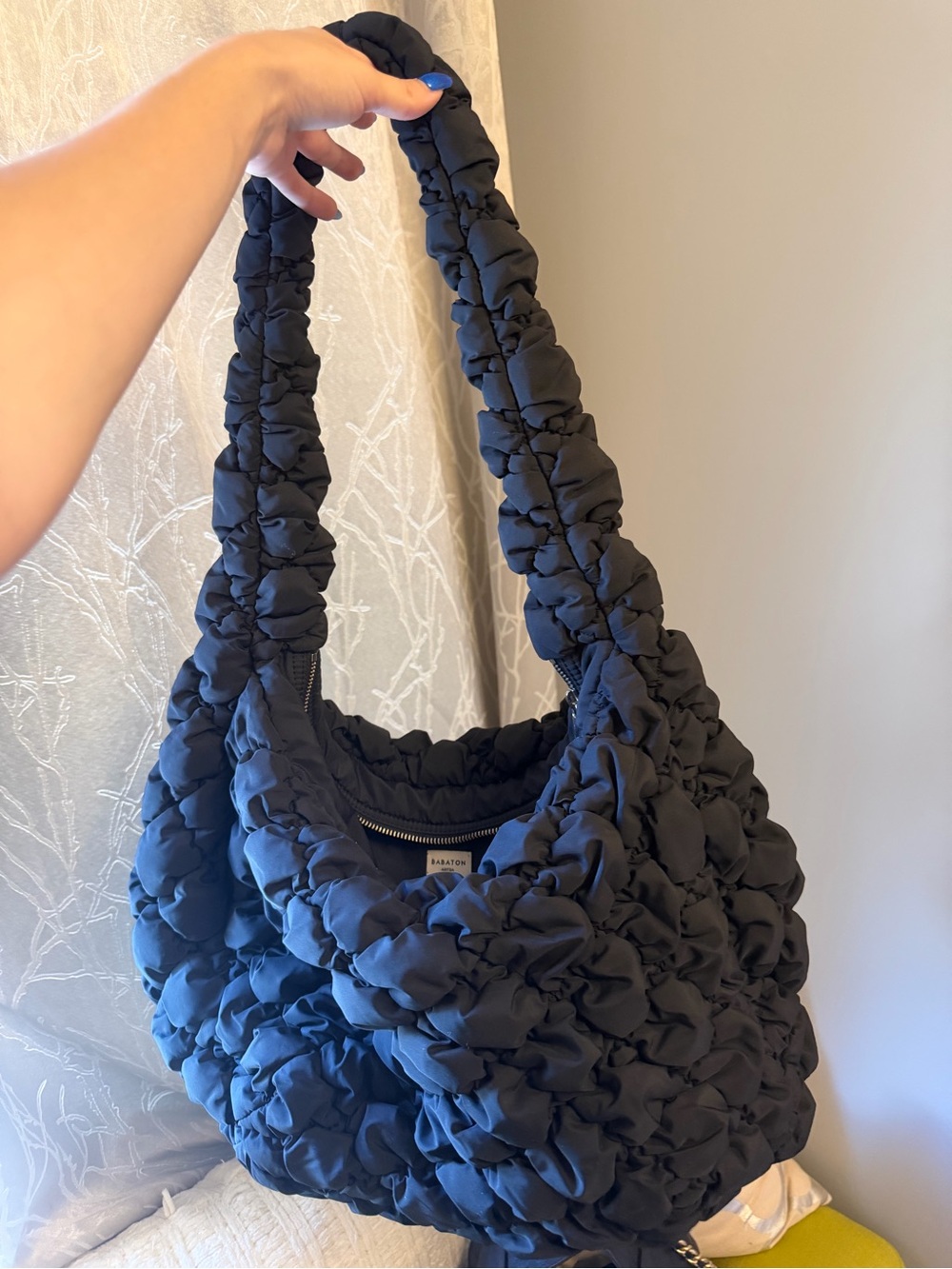 Aritzia Babaton Black Bubble Bag